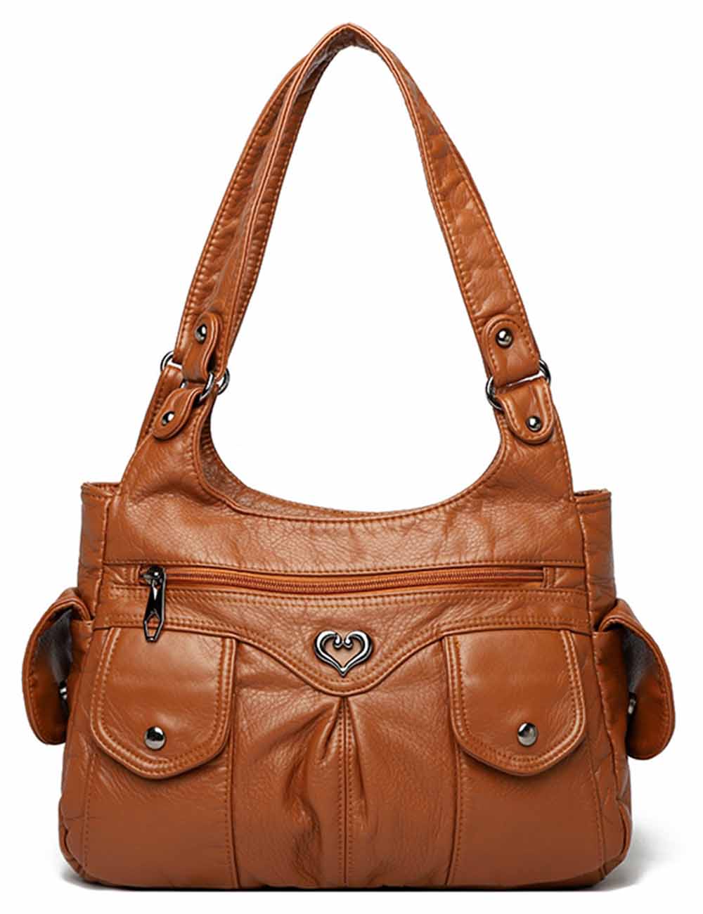 Ladies Faux Leather Handbag Large Capacity Shoulder Tote Bag