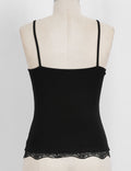 Ladies Lace Trim V-Neck Spaghetti Strap Cami Top