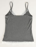 Ladies Lace Trim V-Neck Spaghetti Strap Cami Top