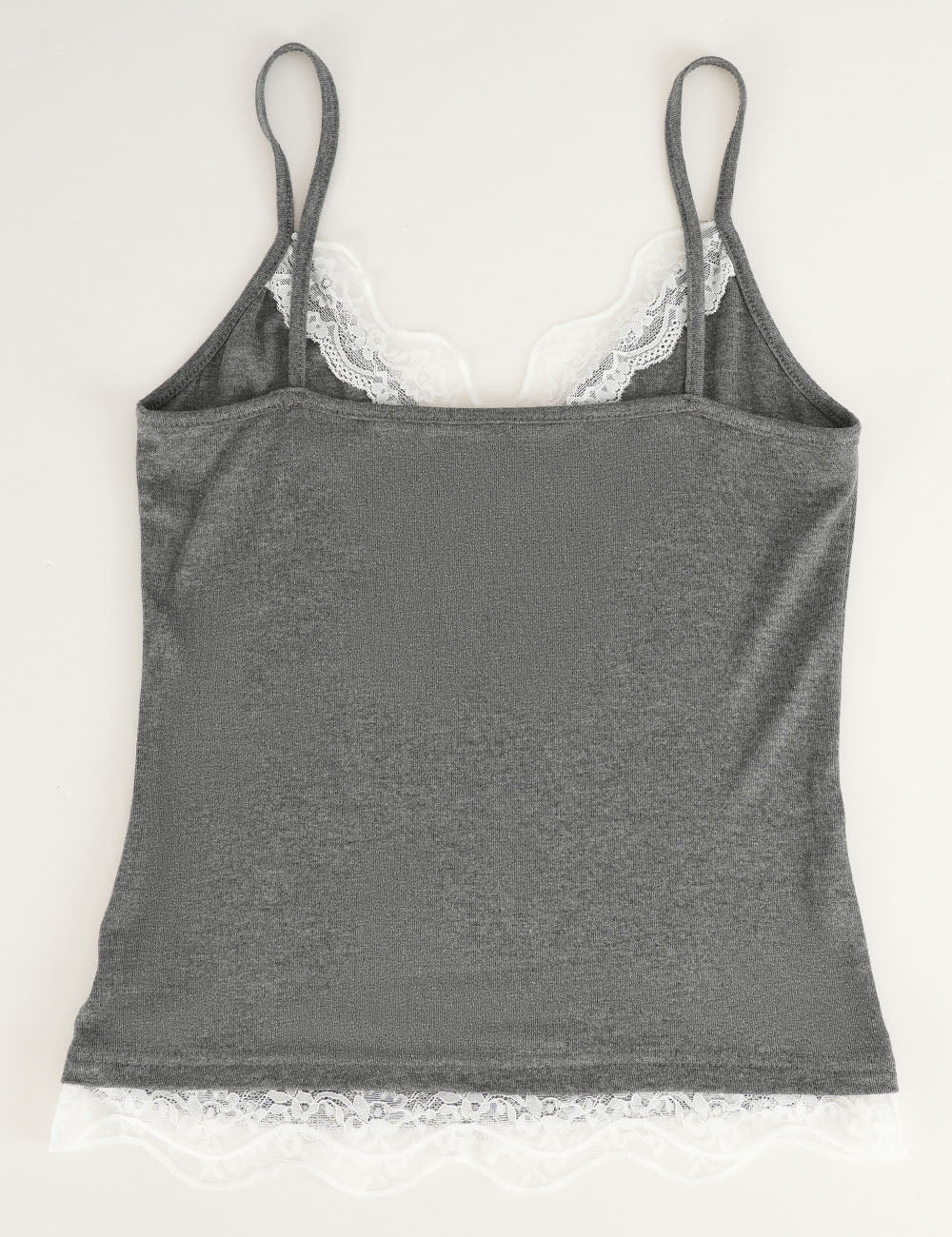 Ladies Lace Trim V-Neck Spaghetti Strap Cami Top