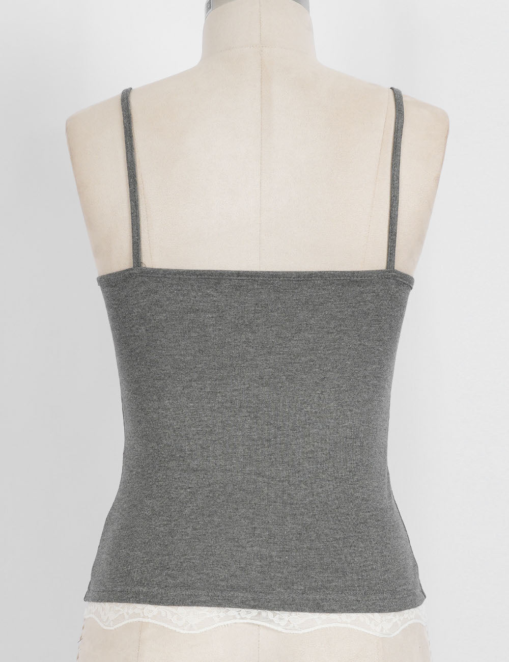 Ladies Lace Trim V-Neck Spaghetti Strap Cami Top