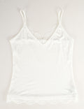 Ladies Lace Trim V-Neck Spaghetti Strap Cami Top