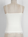 Ladies Lace Trim V-Neck Spaghetti Strap Cami Top