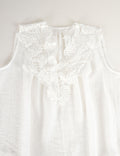 Ladies Floral Lace Applique V-Neck Sleeveless Top