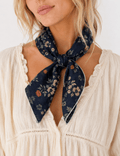 Ladies Casual Floral Print Cotton-Linen Bandana Scarf