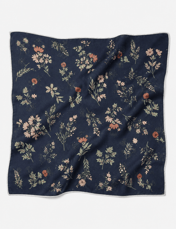 Ladies Casual Floral Print Cotton-Linen Bandana Scarf
