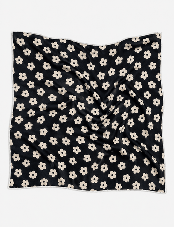 Ladies Casual Floral Print Cotton-Linen Bandana Scarf