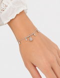 Ladies Silver Bell & Palace Bell Charm Bracelet