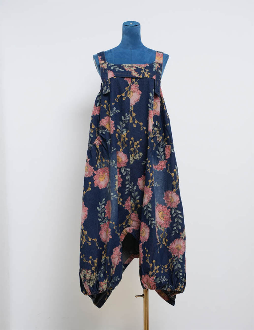Ladies Hippies Floral Sleeveless Baggy Balloon Jumpsuit