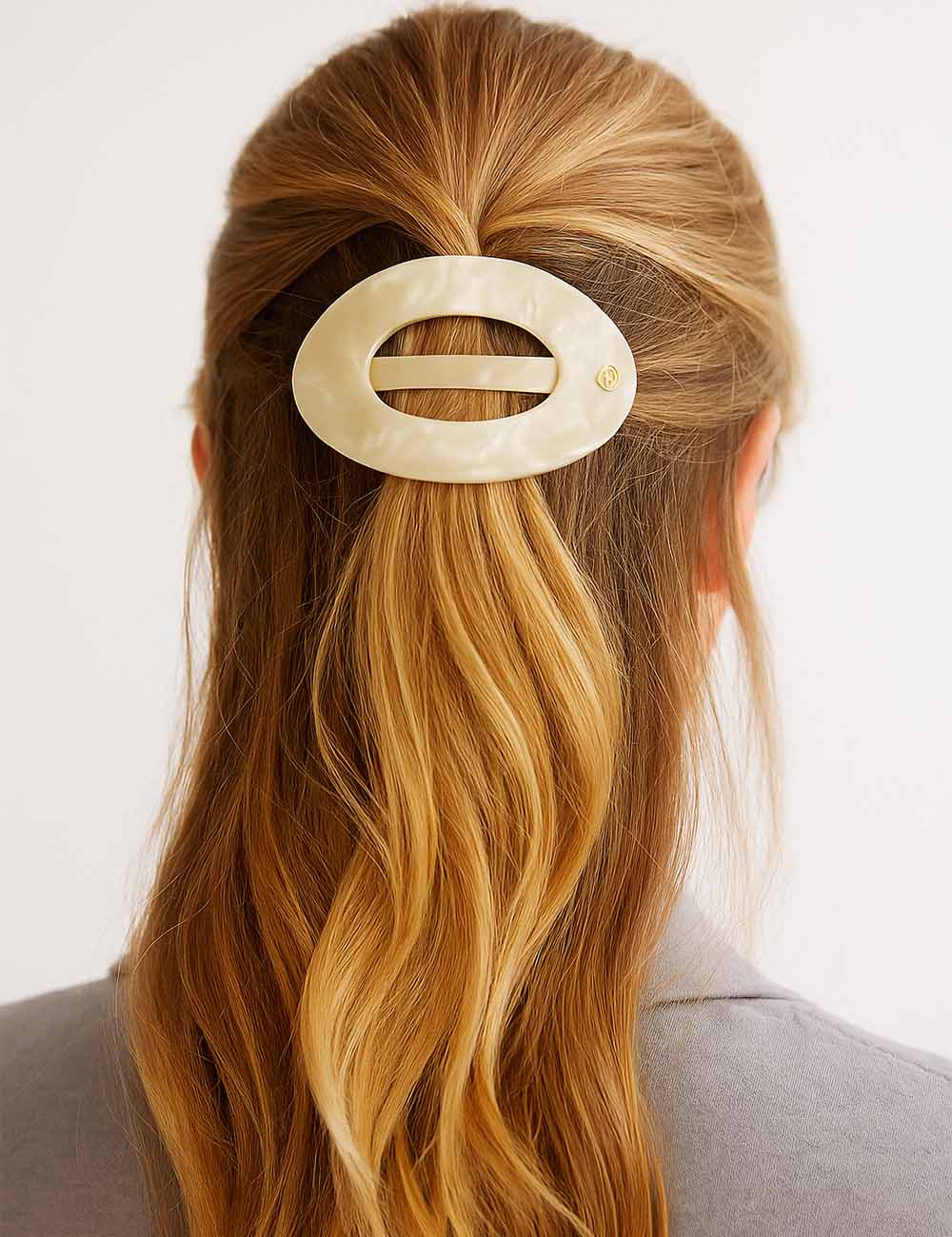 Ladies Fashion Tortoiseshell Abalone Flat Claw Hair Clip