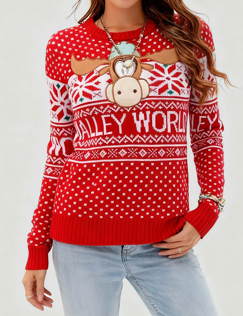 Ladies Christmas 2025 Snowman Snowflake Festive Sweater