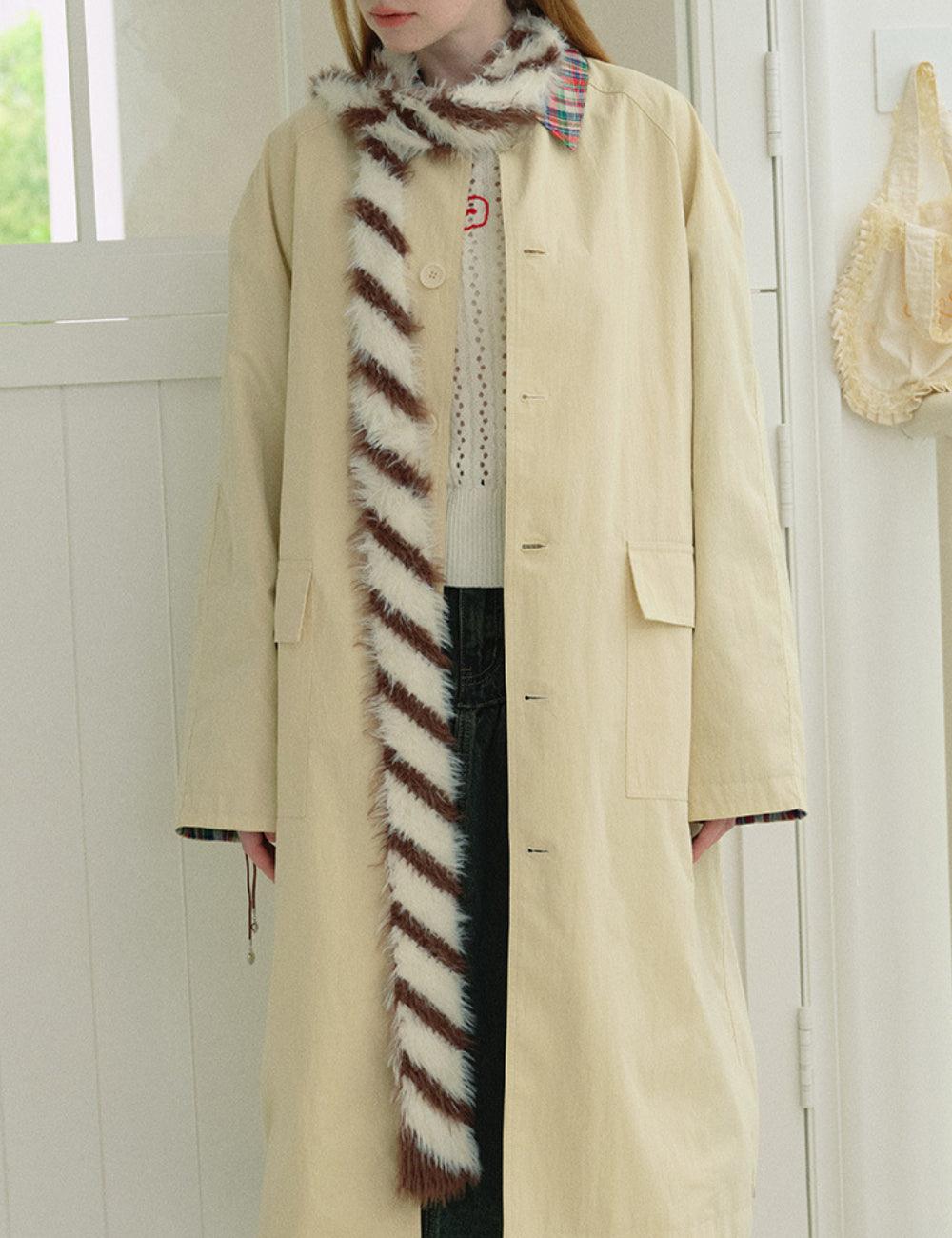 Ladies Color Block Stripe Kint Scarves YW4036
