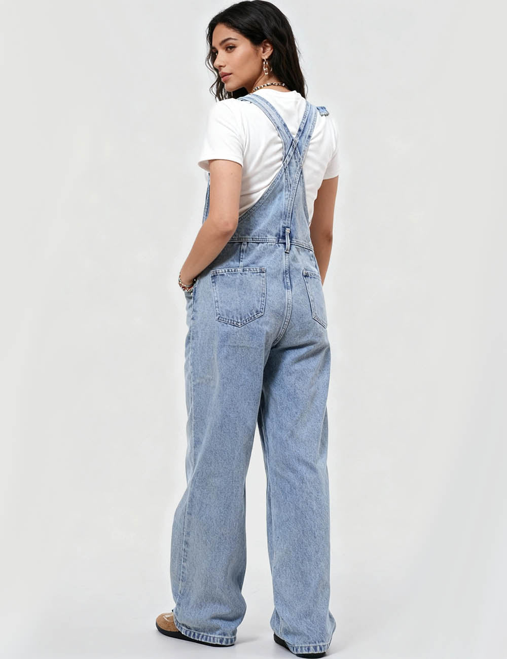 Ladies Strape Shoulder Daily Denim Overalls SKJ540