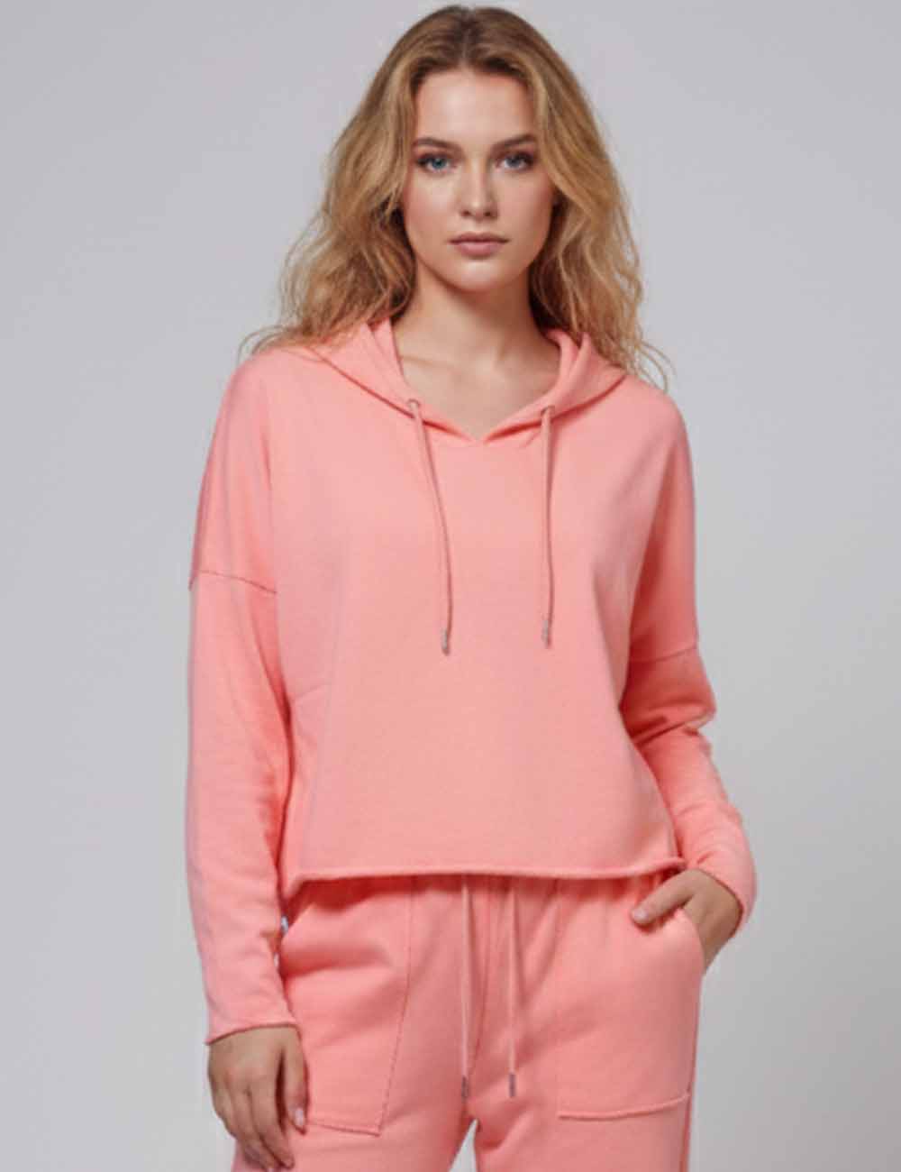 Women Solid Color Hoodie Pullover Hooded Top SKST50781T