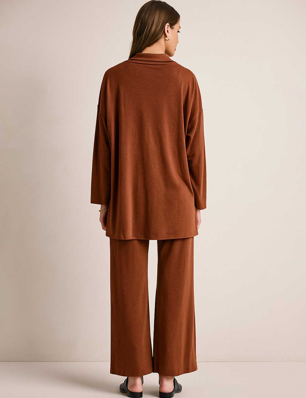 Ladies Cami Top Open Cardigan Pants Knit 3PCS Set