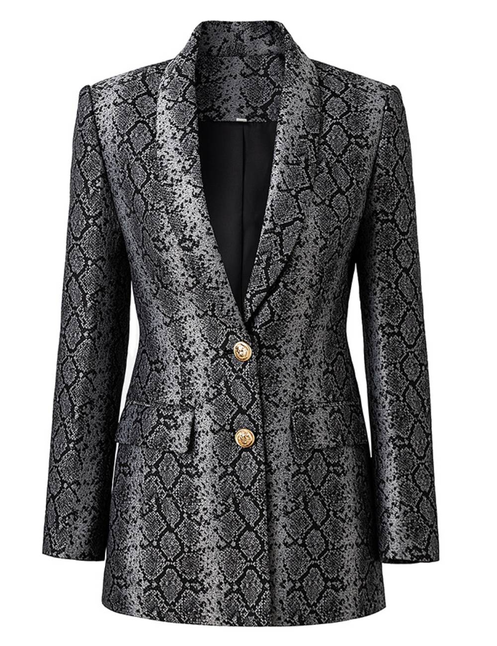 Ladies V-Neck Long Sleeves Snake Blazer SKT51050