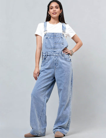 Ladies Strape Shoulder Daily Denim Overalls SKJ540
