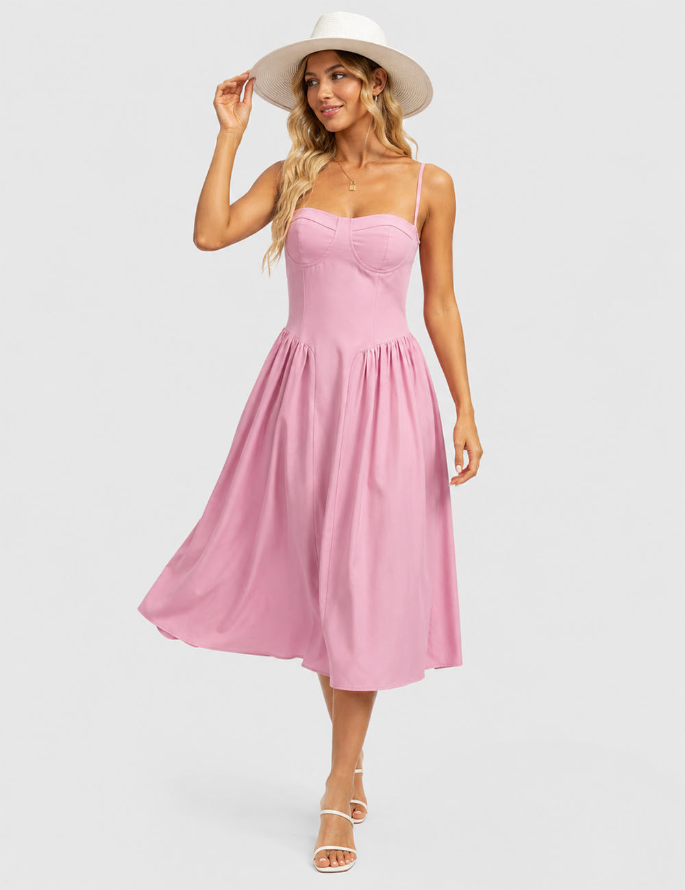 Sweetheart Corset Midi Dress - Sweetkama Wholesale - #4487