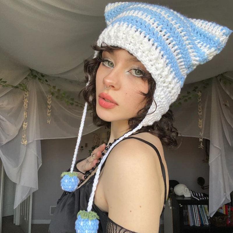 Ladies Dome Stripe Hat 20292