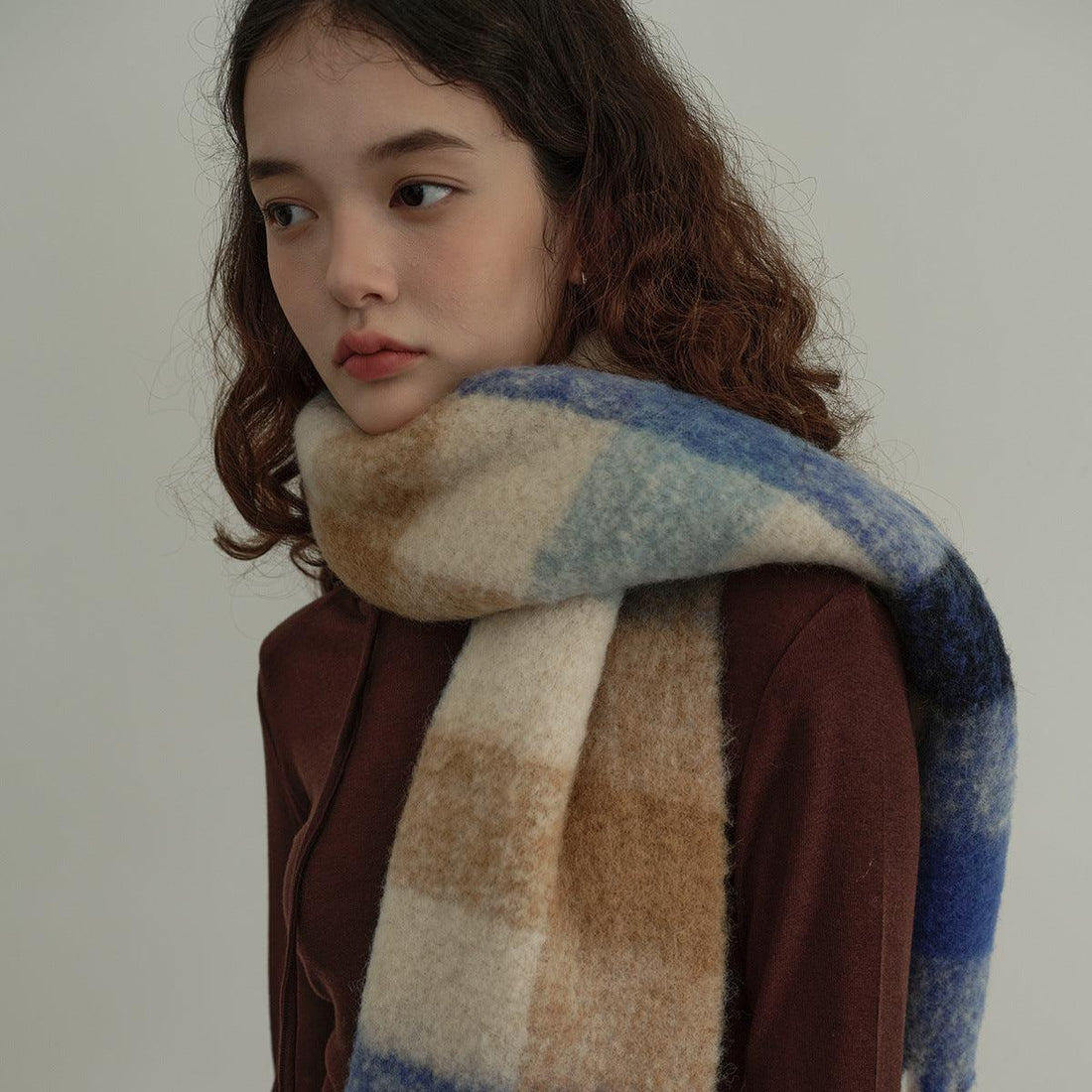 Ladies Color Blocks Simple Scarf YN021