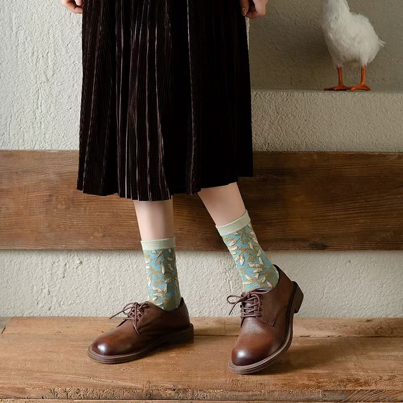 Ladies Salvia Collection Cotton Socks 5 Paris/Pack SKASC4166