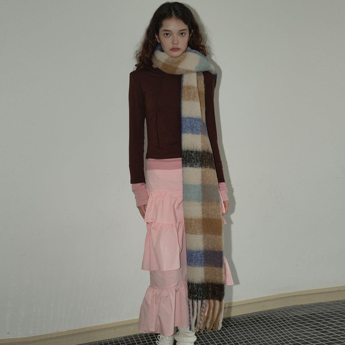 Ladies Color Blocks Simple Scarf YN021