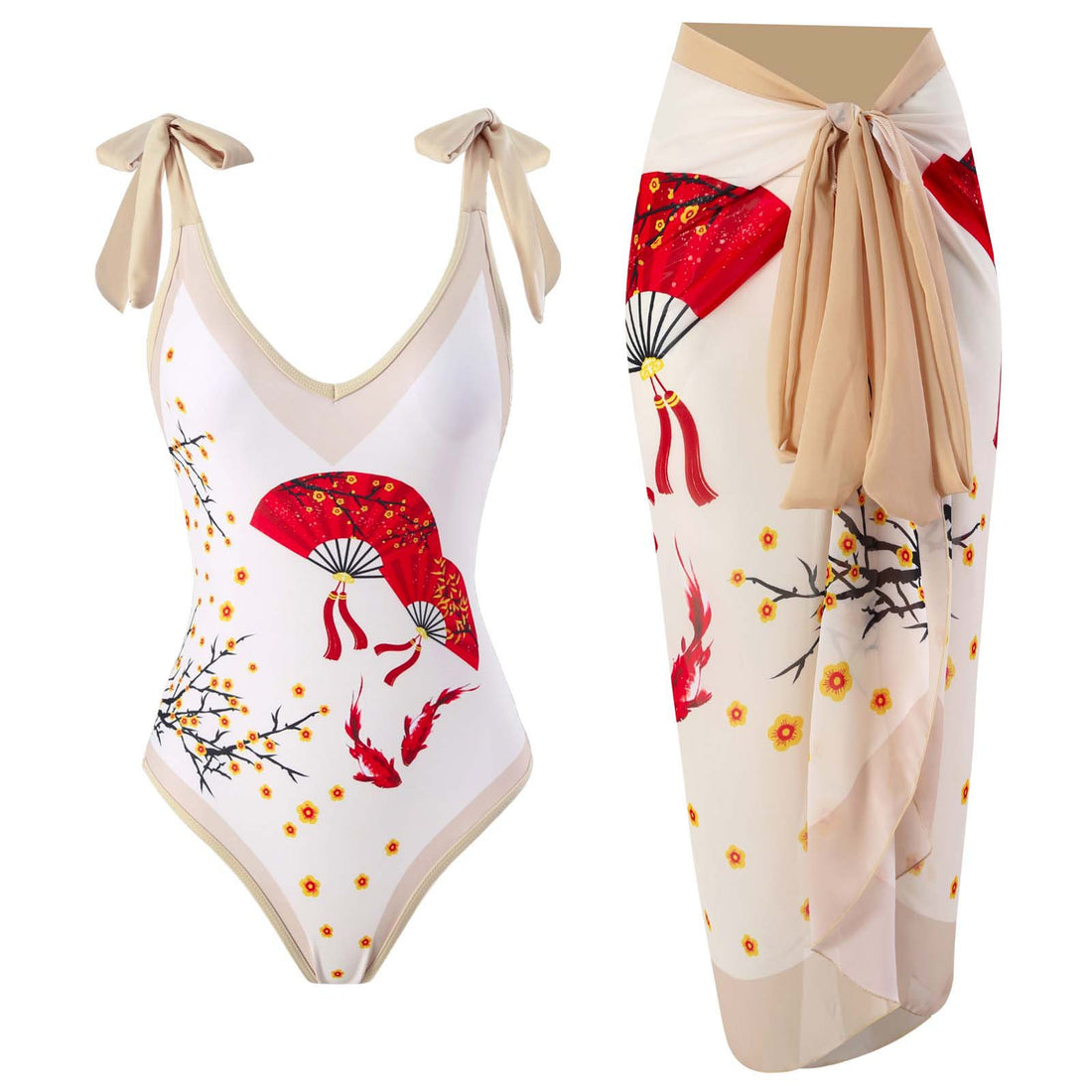 Ladies Strap Shoulder One Piece Swimsuit SKSW40081ST