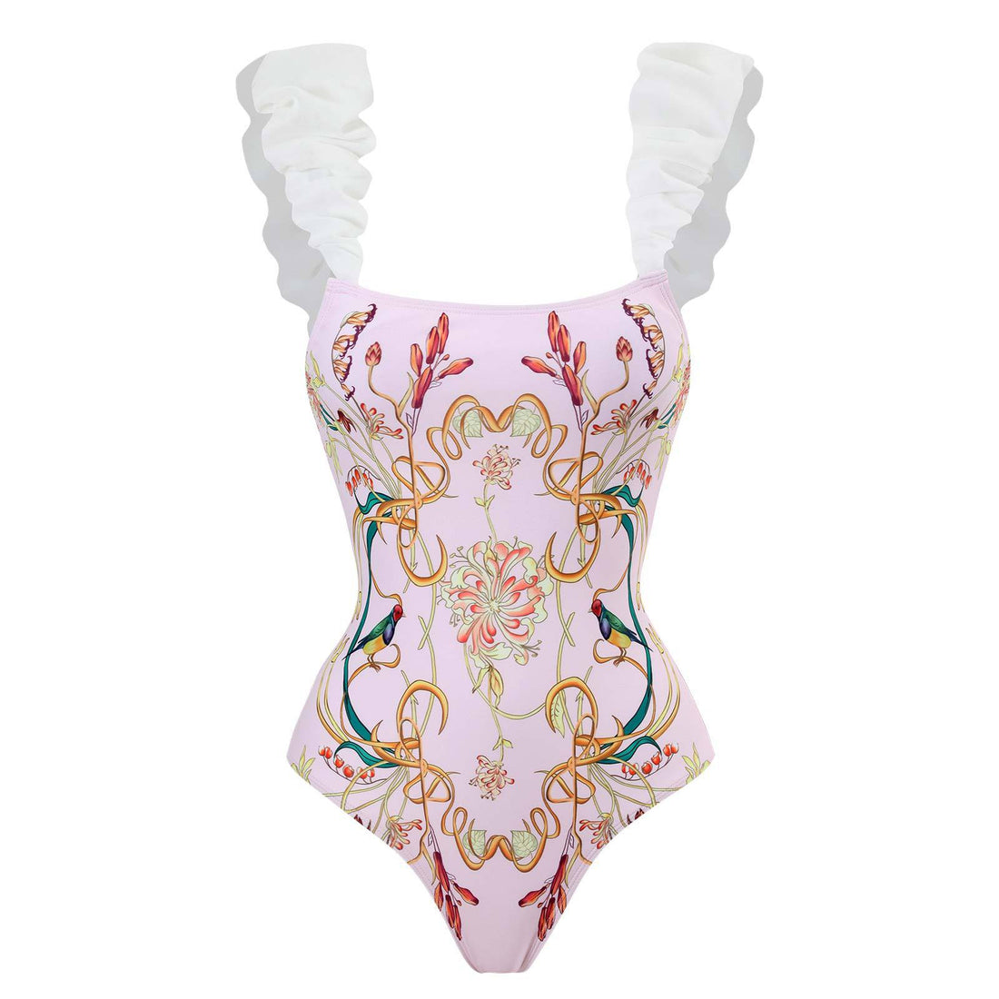 Two Shoulder One Piece Swimwear with Cover SKSW40120