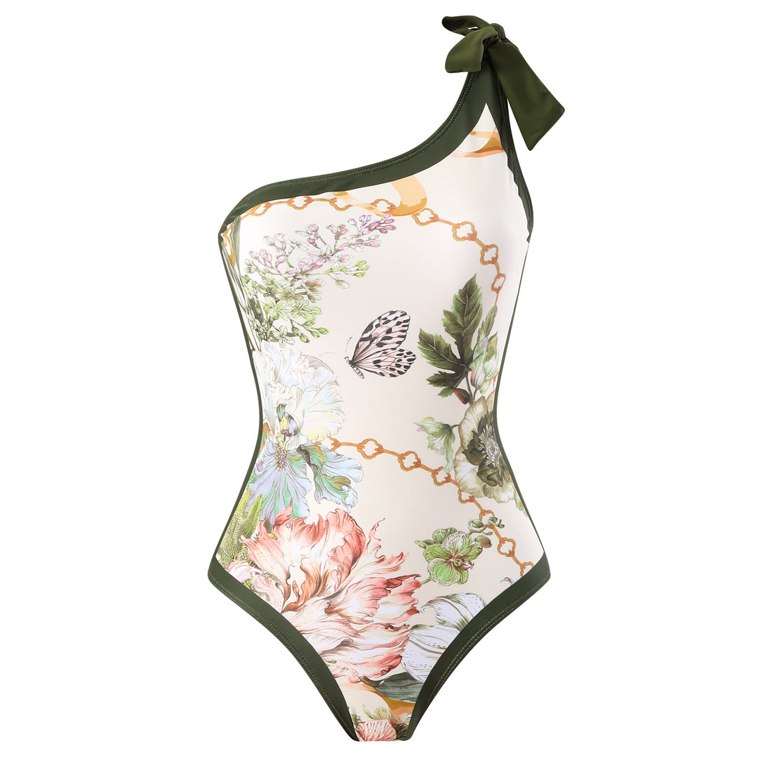 One Shoulder Print Swimwear with Salong SKSW40152