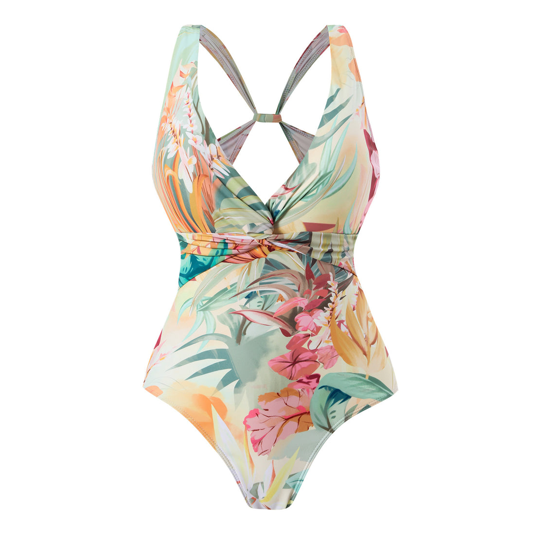 Ladies Floral Print One Piece with Cover SKSW40138