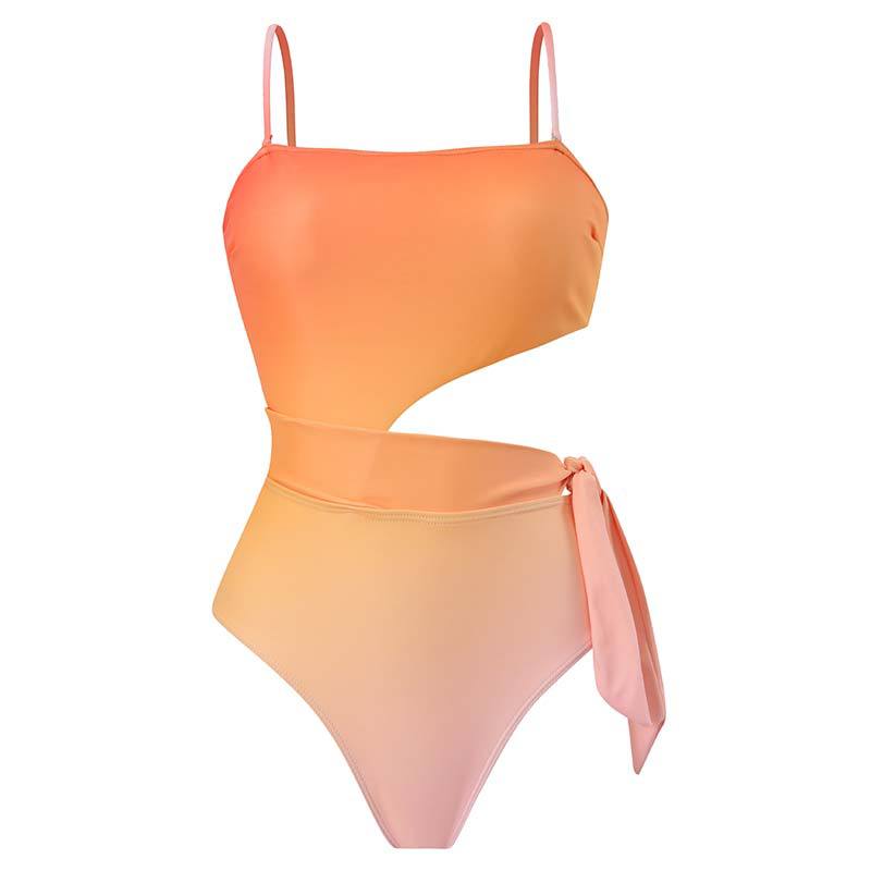 Waist Cut Out One Piece Swimwear with Cover SKSW40121