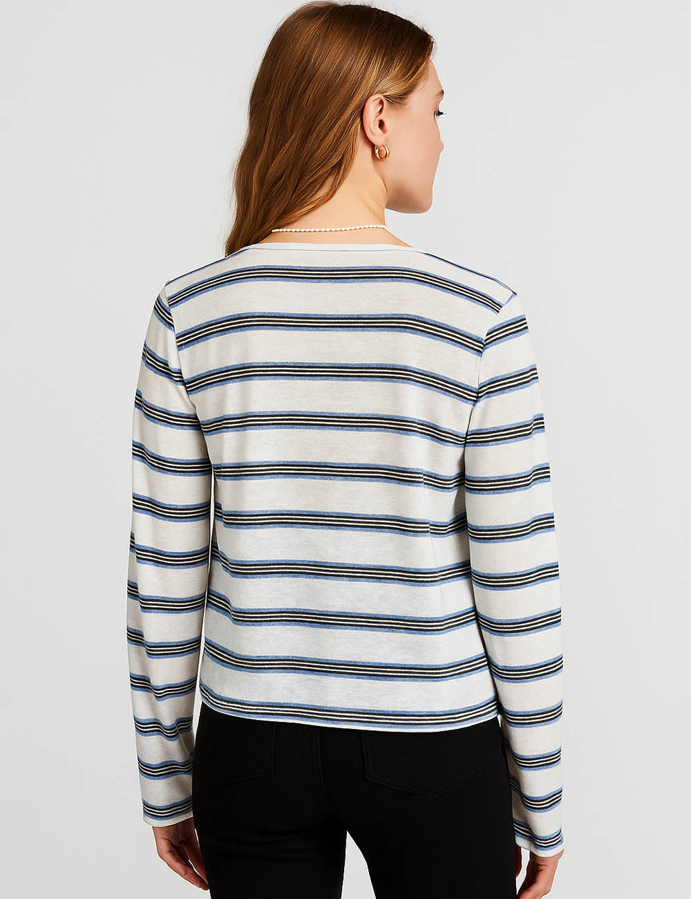 Ladies Solid Color Hollow Out Pullover Short Sleeves Knit Top
