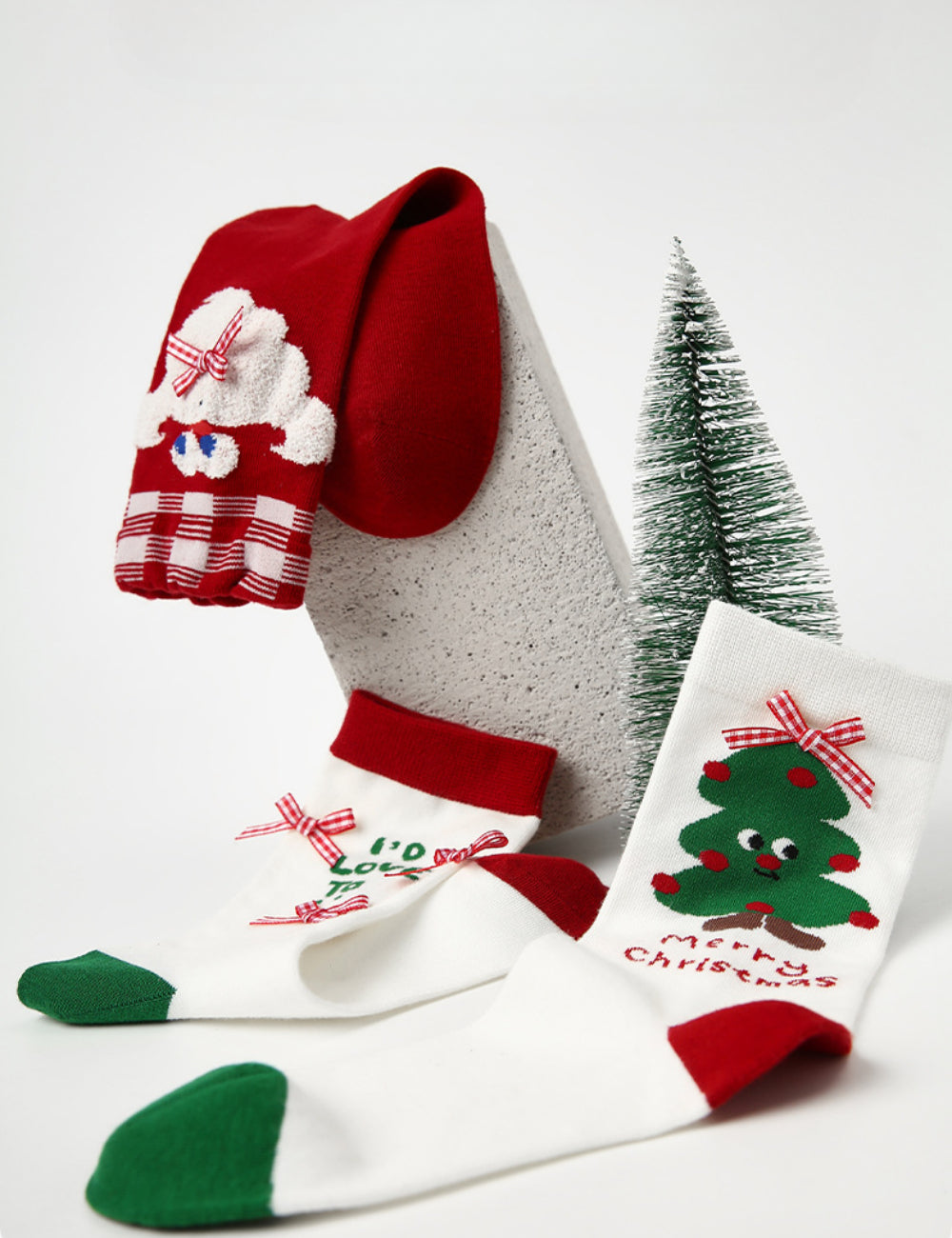 Ladies Merry Christmas Cotton Socks 3Pairs/Pack SKASC4155