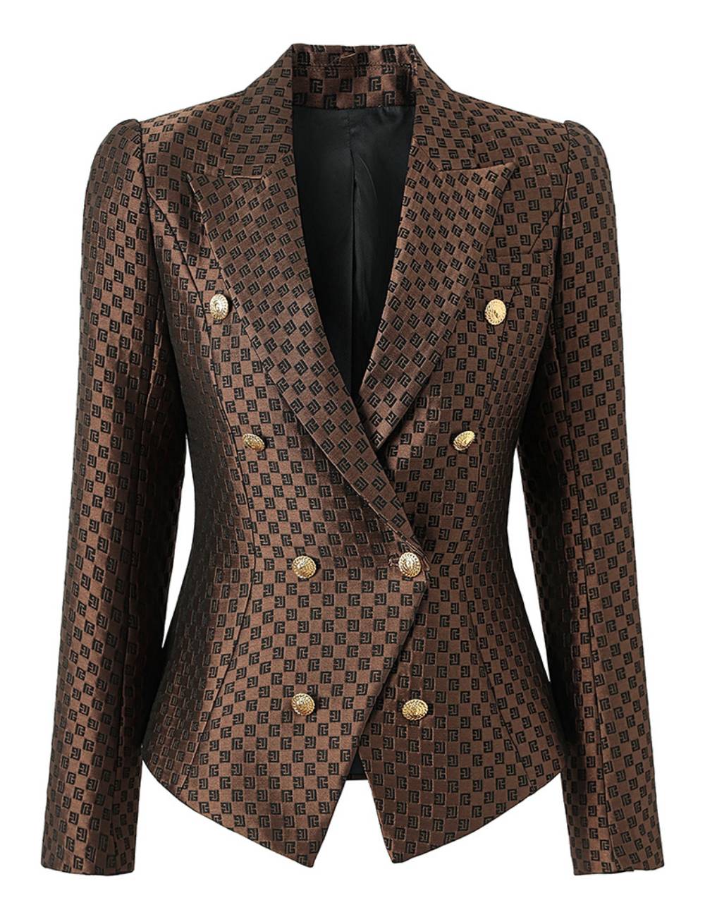 Ladies Color Block V-Neck Long Sleeves Blazer SKT51096