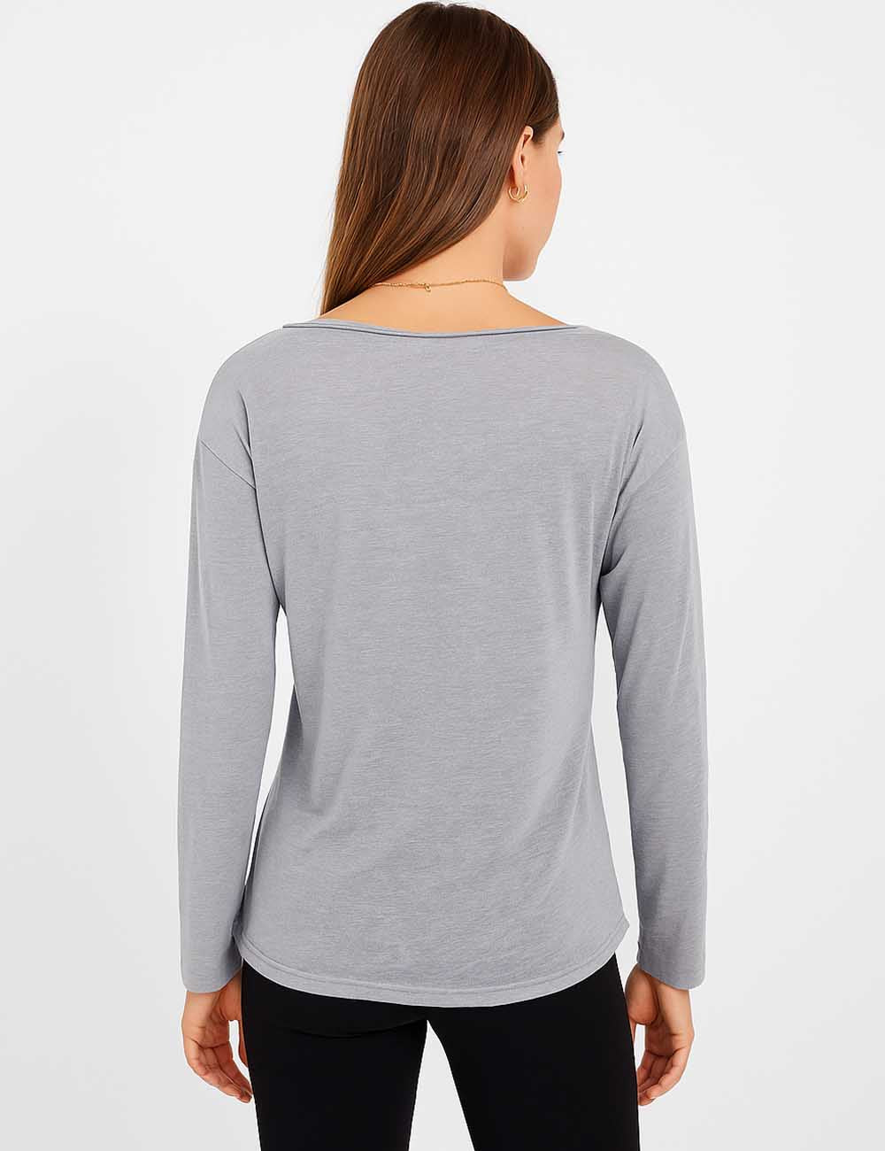 Ladies Cute Deer Print Crew Neck T-Shirt