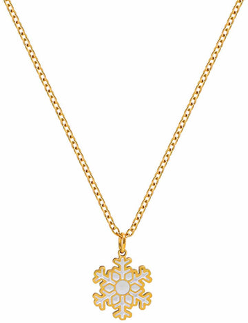 Ladies Christmas  Snowflake Pendant Holiday Necklace