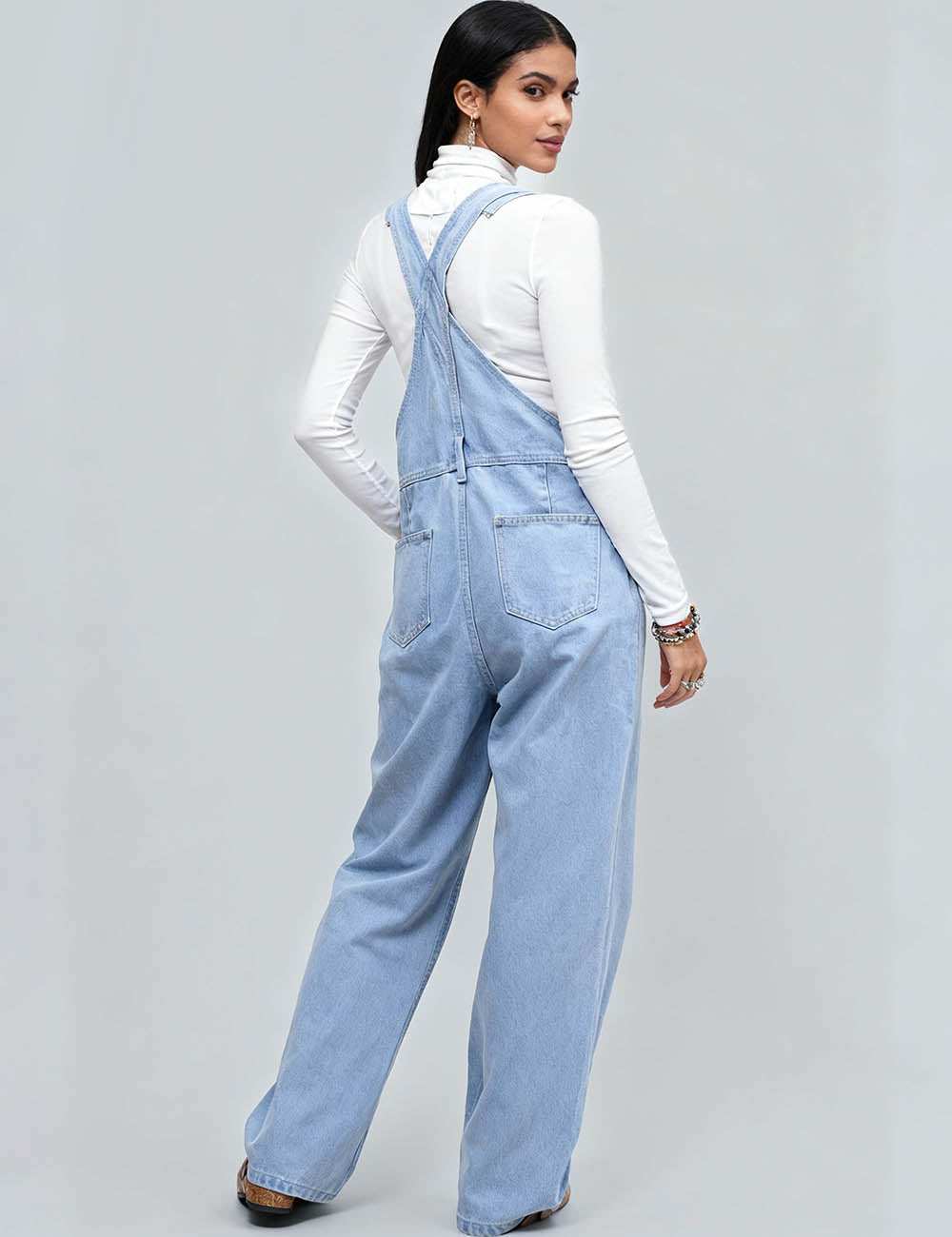 Ladies Strape Shoulder Daily Denim Overalls SKJ540