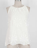 Embroidered Sleeveless Blouse - Elegant out tops - Sweetkama Wholesale - 006