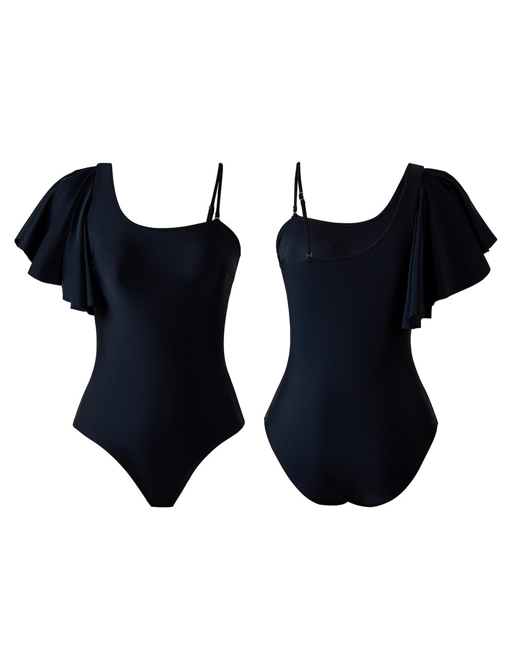 Ladies One Shoulder One Piece Swimwear with Salong