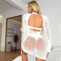 Backless Long Sleeves Fishnet Bodystocking w555 - SWEETKAMA