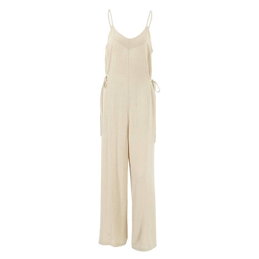 Backless String Shoulder Ladies Daily Jumpsuit LTK2339 - SWEETKAMA