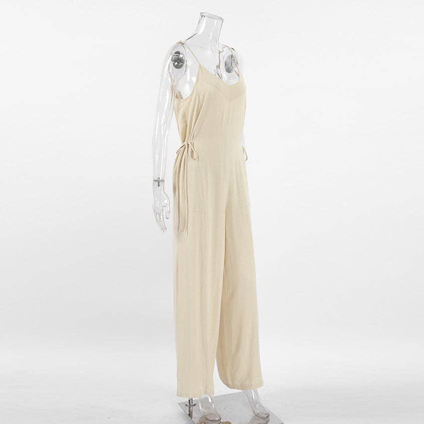 Backless String Shoulder Ladies Daily Jumpsuit LTK2339 - SWEETKAMA