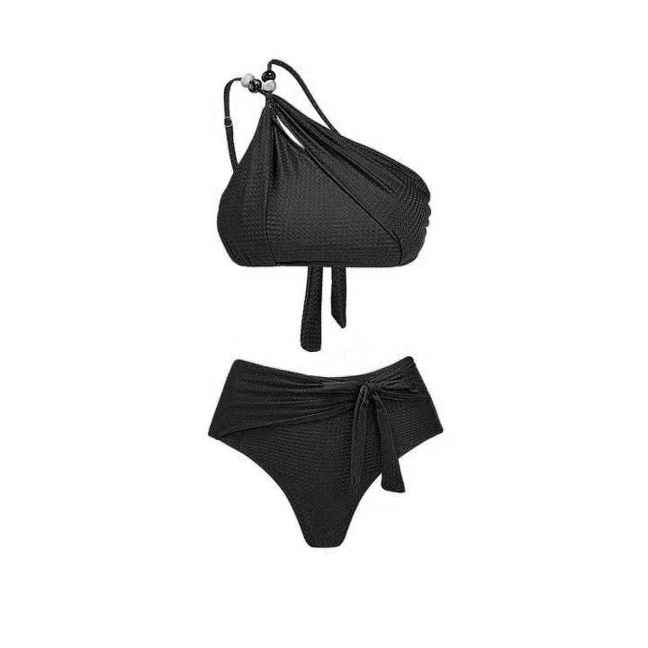Beads 2PCS Bikini Set with Leaves Print Cover Y305 - SWEETKAMA