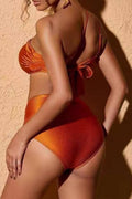 Beads 2PCS Bikini Set with Leaves Print Cover Y305 - SWEETKAMA