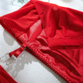 Black Tassels Sexy Lingerie Set with Garter Belt 3068 - SWEETKAMA
