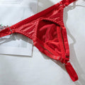 Black Tassels Sexy Lingerie Set with Garter Belt 3068 - SWEETKAMA