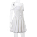 Bowknot Low Chest Girdling Lace Halter Dress 40029A - SWEETKAMA