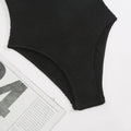 Bowtie Shoulder Solid Color One Piece Swimwear Y06 - SWEETKAMA