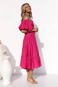 Bubble Sleeves Floral Print Ladies Daily Dress 25502 - SWEETKAMA