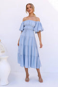 Bubble Sleeves Floral Print Ladies Daily Dress 25502 - SWEETKAMA